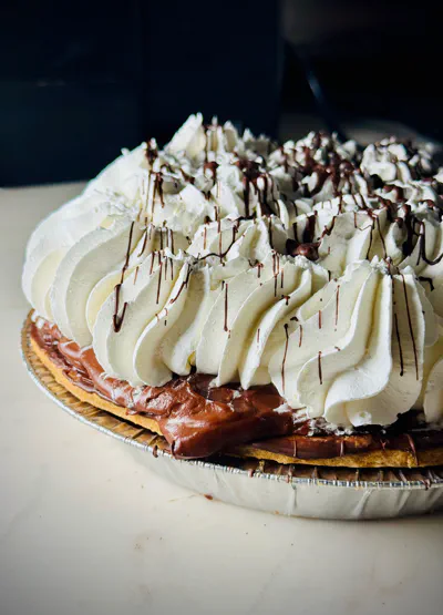 Decadent chocolate cream pie
